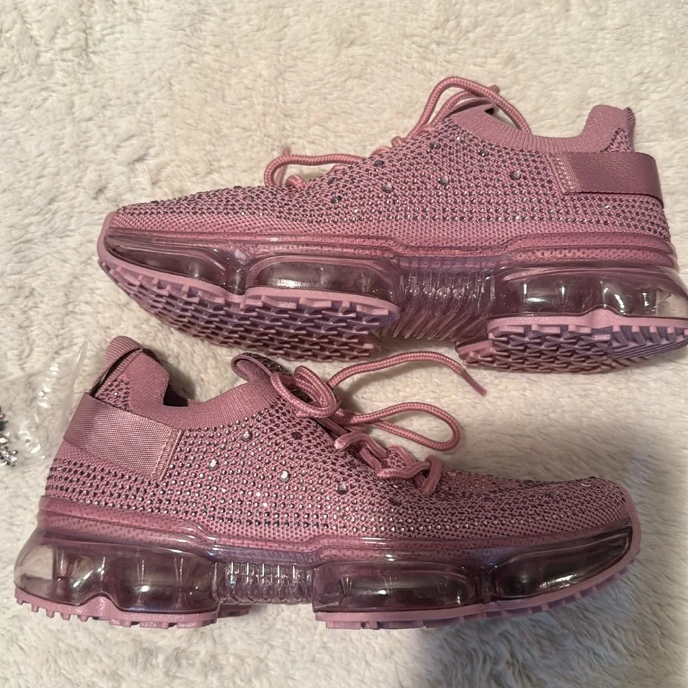 Girls rhinestone sneakers, Sincerely Jules, color-pink, Size 3, New with… - Picture 4 of 6